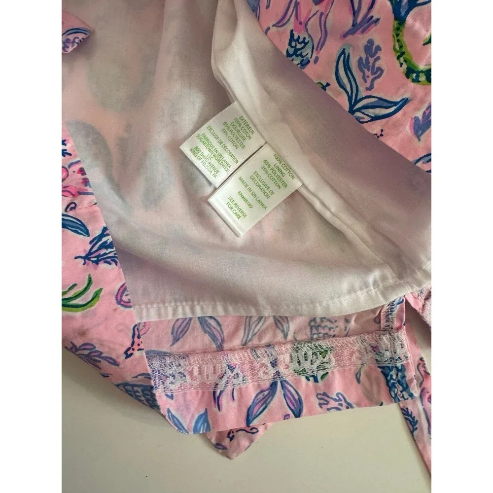Lilly Pulitzer Girls Dress Size 6 Pink Blossom Girl's Night Out Print Dress - Picture 8 of 8
